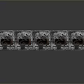 Multiple Silver Metal Electronic Modules Neatly Arranged With Display Panels