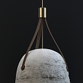 Modern chandelier concrete lamp lighting ceiling pendant 3d model