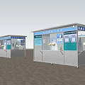 Blue And Silver Smart Police Kiosks With Intelligent Security Information Displays