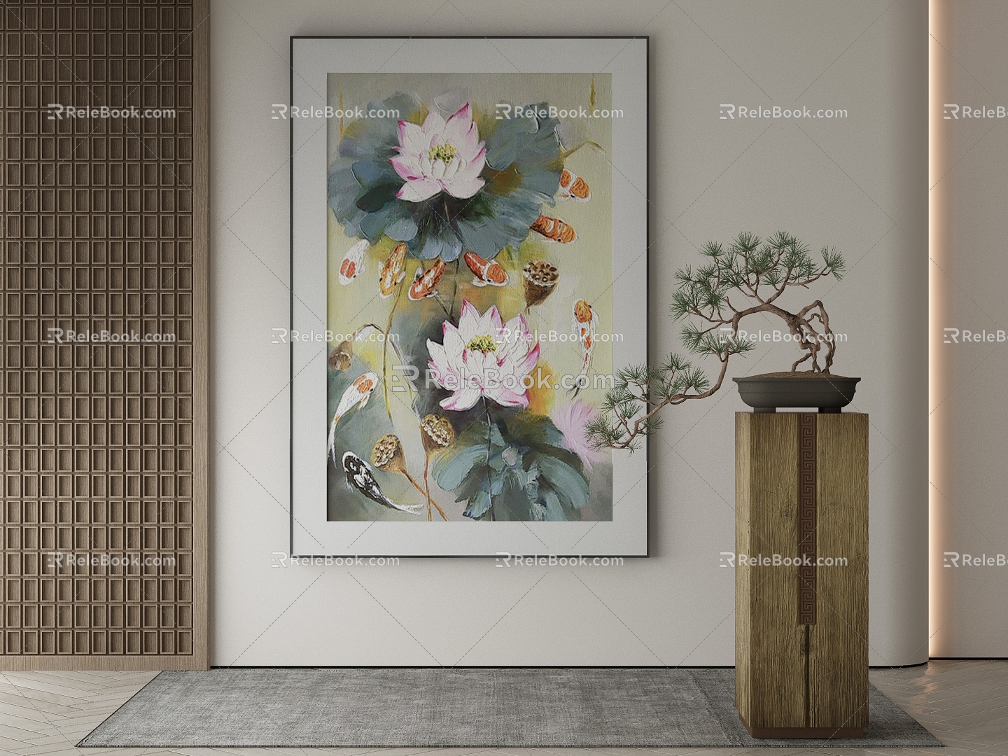 New Chinese Decorative Painting 3d model