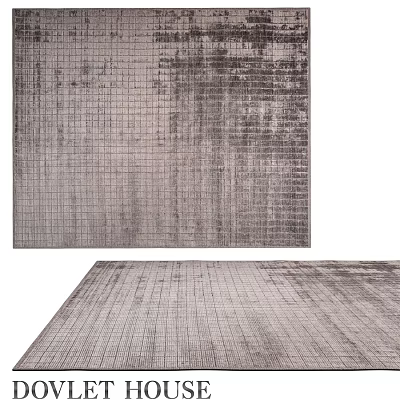 Gray Square Rug With Modern Grid Pattern And Textured Surface For Home Decor 3d model