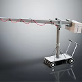 Commercial Equipment with Extendable Arm and Mobile Wheeled Base for Material Handling