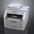 Modern printer laser printer bill printer dot matrix printer 3d model