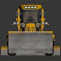 Yellow Motor Grader Construction Equipment With Front Blade And Large Wheels