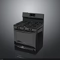 Modern Stainless Steel Gas Stove With Sleek Design Burners And Oven As Kitchen Appliance