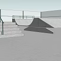 Skate Park Design Featuring Outdoor Concrete Steps Railings And Ramps