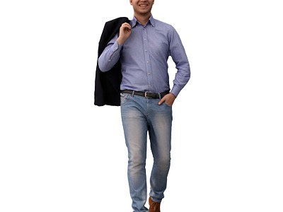 modern man male figure standing 3d model