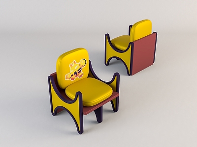 Modern Children's Chair Home Chair 3d model