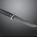 Tactical Military Style Knife With Textured Handle And Sharp Metal Blade