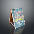 Wooden Foldable Sign for Freshly Squeezed Orange Juice Made Here