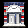 Elegant Underwear Clothing Store with Mannequins Display Area in Marble Pink Black Gray
