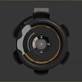 Disassembled Mechanical Device Exploded View With Gears Orange Core And Modules