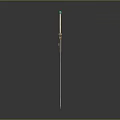 Medieval Sword With Golden Hilt Blue Gemstone Cross Guard Small Cross Pendant And Dark Blade