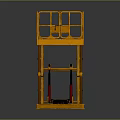 Industrial Yellow Scissor Lift Platform With Guardrail And Hydraulic System