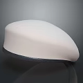 Stylish White Beret With Black Edge Classic Fashion Accessory For Daily Wear