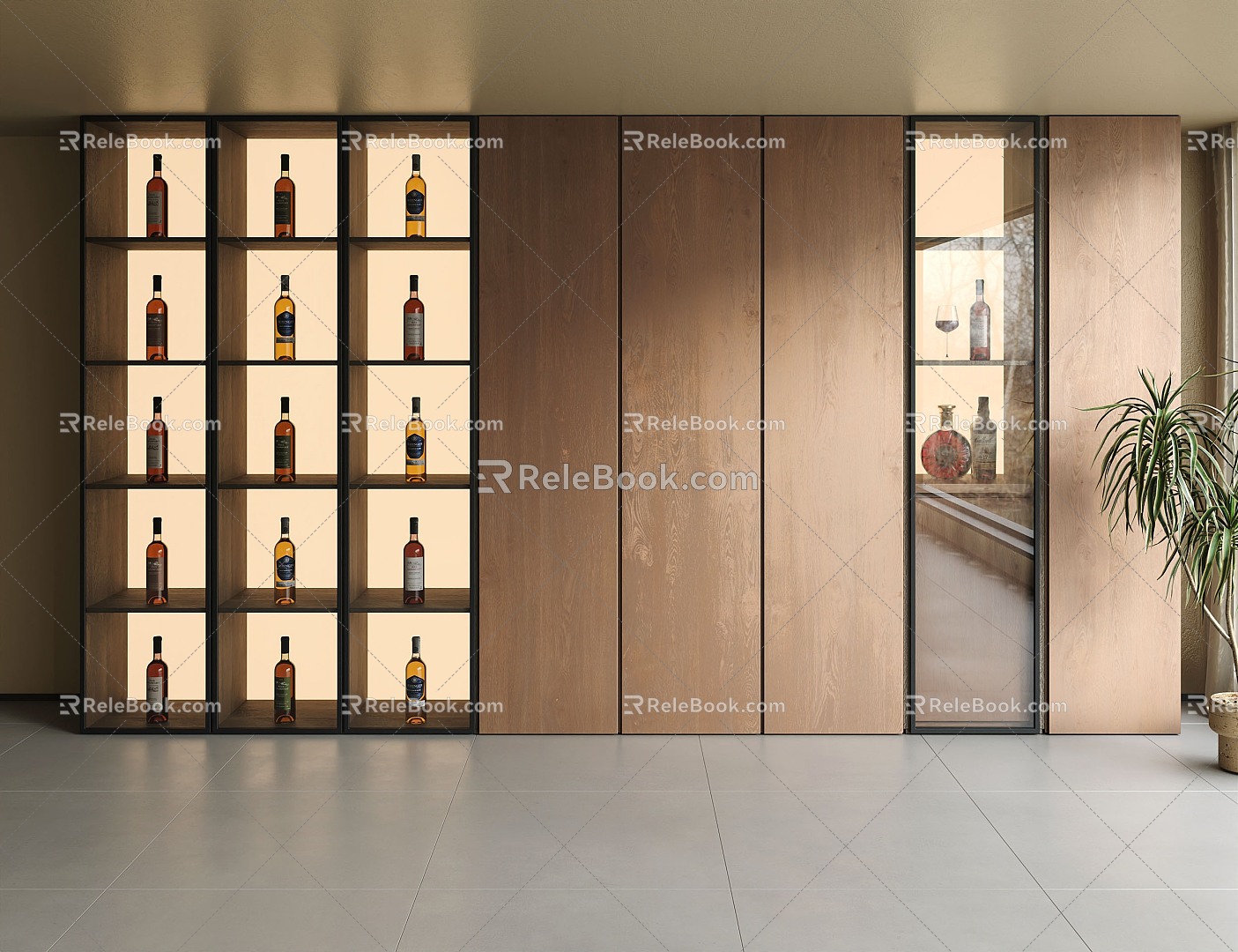 Modern Wine Cabinet Polifor Sideboard Decorative Cabinet Cabinet Sideboard Cabinet Wine Cabinet 3d model