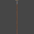 Medieval Circular Spiked Weapon Featuring Wooden Handle Sharp Spikes And Metal Frame