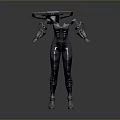Futuristic Household Robot With Metallic Structure Mechanical Arms And Smart Design