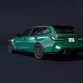 Green Sporty Station Wagon With Sleek Body Lines And Alloy Wheels