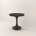 Modern Minimalist Round Side Table With Sleek Round Top And Unique Base Design 3d model