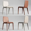 Modern White And Brown Dining Chairs With Sleek Design For Home Kitchen