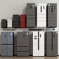 Diverse Collection Of Refrigerators With Various Colors And Styles On
