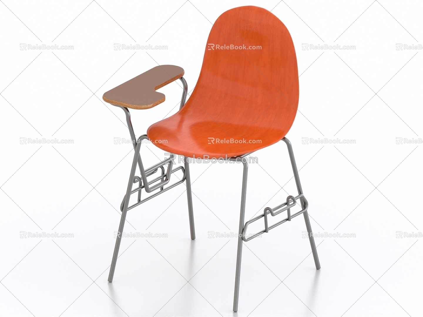 armchair dining chair single chair chair with small table board 3d model