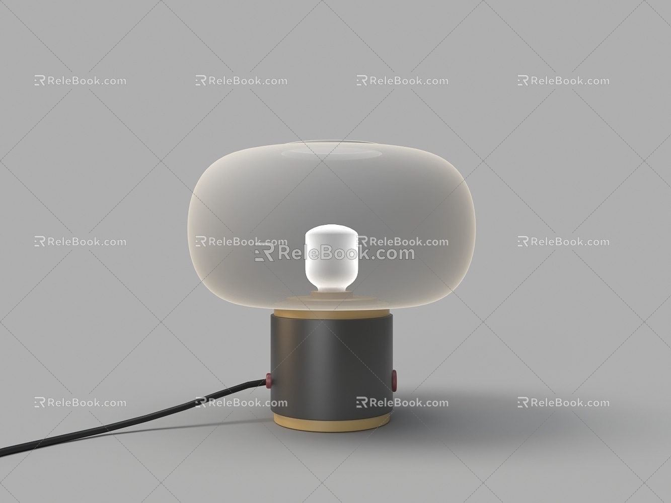 Glass lampshade round table lamp mushroom nail model