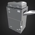 Modern printer copier laser printer printing and copying all-in-one machine low face number low model simple model game sub-era film and television level super realistic 3d model