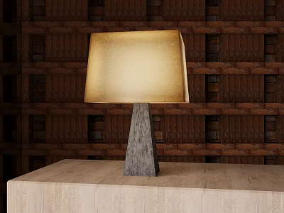 Middle Style Table Lamp Square Table Lamp 3d model Middle Style Table Lamp Square Table Lamp 3d model