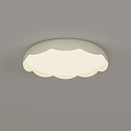 Modern White Ceiling Light With Scalloped Edge And Soft Bright Illumination 3d model