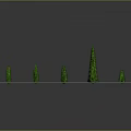 Green Plants in Grid Arrangement with Various Heights Neatly Placed on Flat Surface
