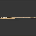 Electric Guitar With Wooden Body Black Pickguard Light Colored Neck And Tuning Pegs
