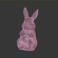 Cute Brown Rabbit Decorative Figurine Sitting With Hands Together And Ears Up