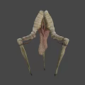 3D Rendered Biomechanical Creature With Segmented Body And Slender Legs