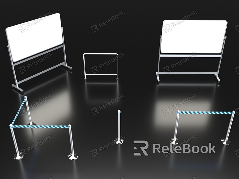 Whiteboard Railing Warning Bar Laboratory Equipment Tools Science Fiction Scene Secret Laboratory Underground Research Institute model