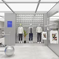 Modern Clothing Store Interior With Display Racks Never Dream Alone Wall Art And Cozy Seating
