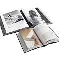 Open Lifestyle Magazines Featuring Fashion Photos and Interior Design Text Content