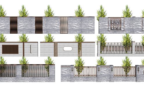 Light Luxury Fence 3d model