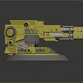 Yellow Tactical Weapon Equipment With Orange Gray Case And Small Parts