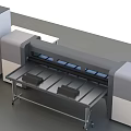 High Performance Industrial Large Format Printer With Worktable And Precision Components 3d model