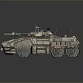 Military Tank Design With Heavy Armor Tracks and Turret Equipment Features