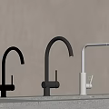 Modern Kitchen Faucets With Gold Black And Transparent Designs On Countertop