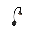 Black Wall Lamps With Curved Arm Round Base And Bright Lighting Design