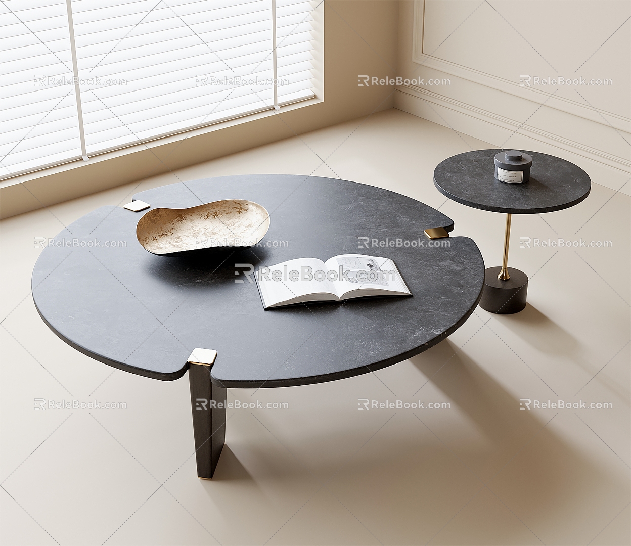 Coffee table round coffee table model