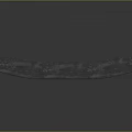 Curved Metallic Industrial Component With Smooth Surface And Support Structure Design