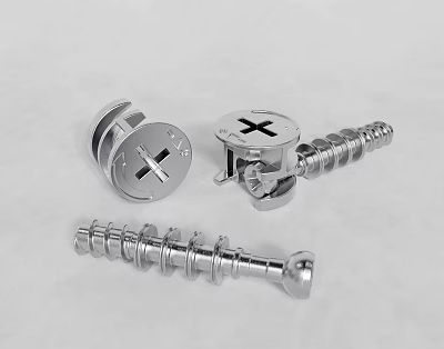 High Quality Silver Metal Hardware Tools With Cross Slot Screws And Bolts 3d model