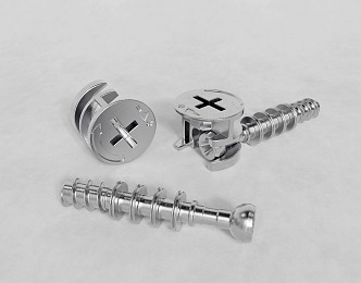 Cabinet hardware screws nuts 3d model