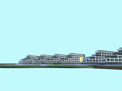 Modern School Building Design With Multi Story Structure Glass Facade And Green Campus 3d model
