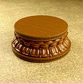 Wooden Ornament Decoration Set With Round Carved Patterns And Elegant Design